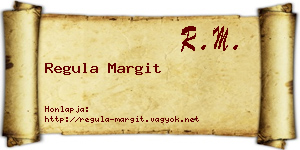 Regula Margit névjegykártya